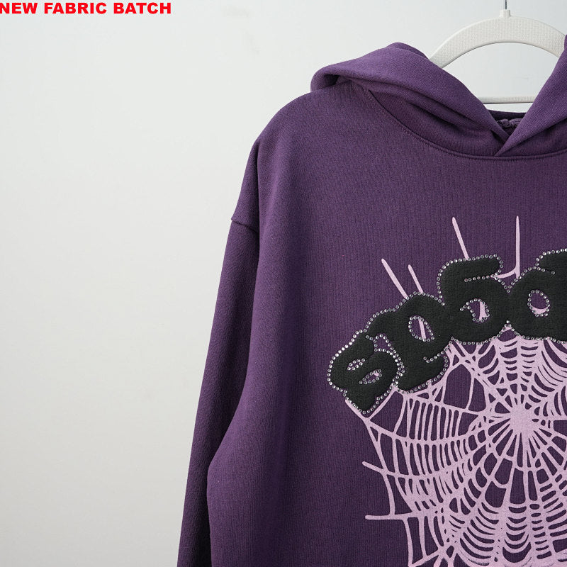 Sp5Der Web Hoodie Purple