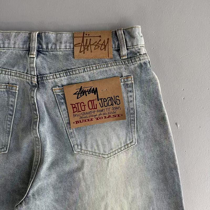 Stussy Denim Jeans - Wash Water Blue Yellow Label