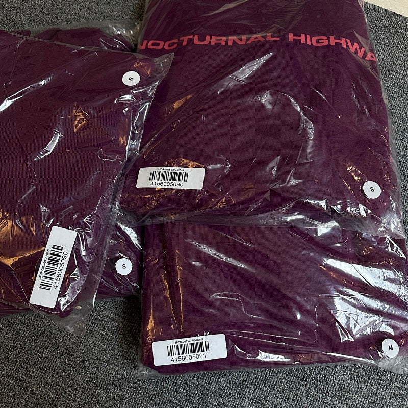 Sp5Der Nocturnal Highway Hoodie Dark Purple