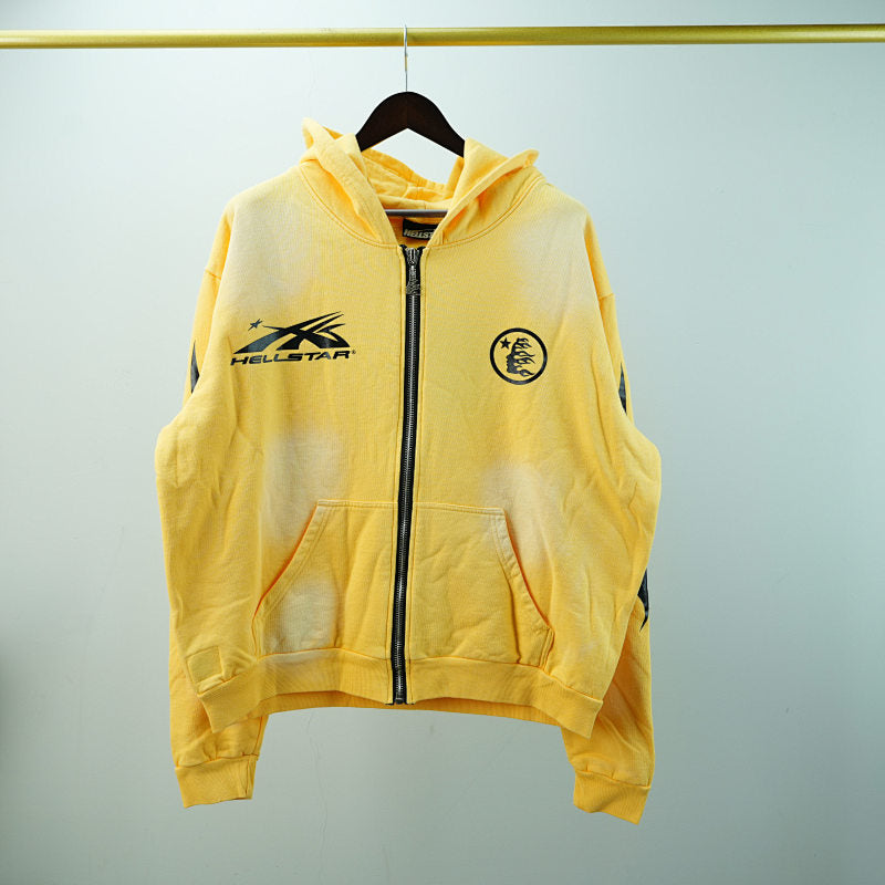 Hellstar Sports Zip-Up Sweatshirtyellow