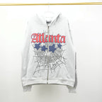 Sp5Der Atlanta Full Zip Hoodie Heather Grey