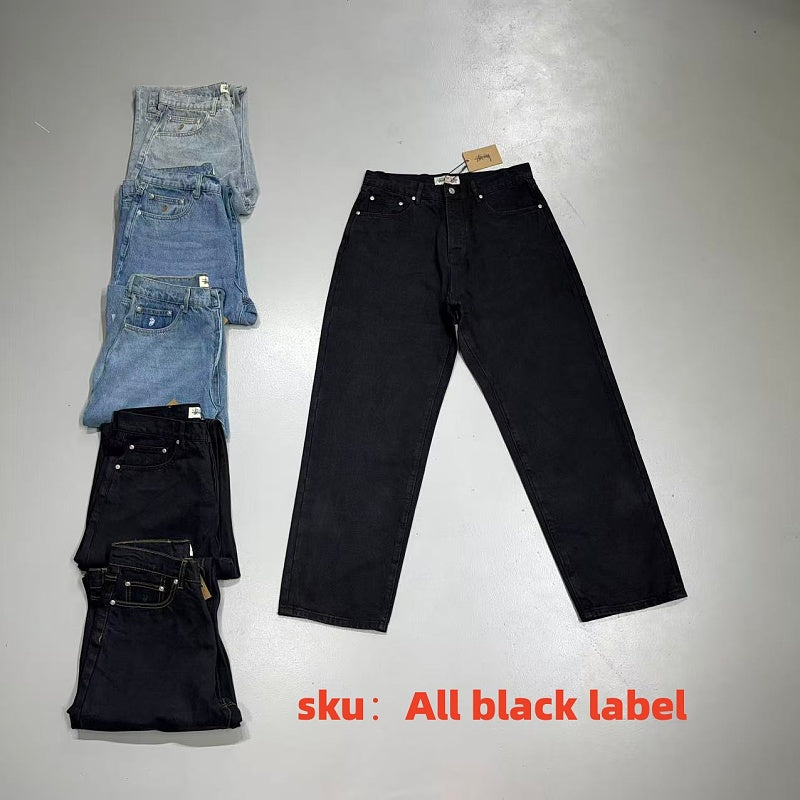 Stussy Denim Jeans - Wash Water Blue Yellow Label