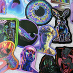 Holographic Vaporwave Aesthetic Sticker Pack Set