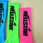 Hellstar Logo Socks （4 Pack） Neon