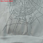 Sp5Der Rhinestone Logo Hoodie White