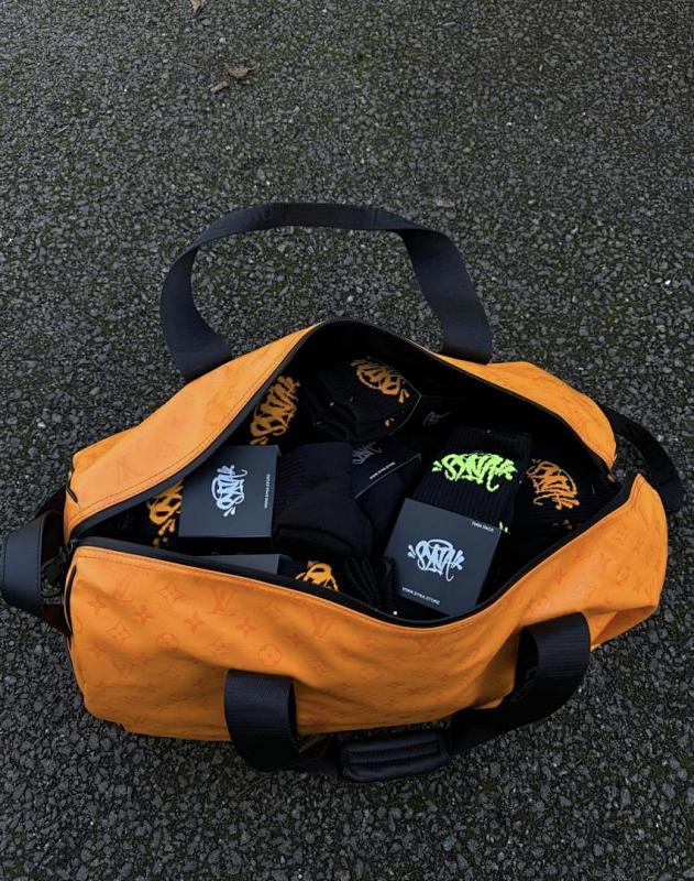 Black Crew Socks with Graffiti Logo Twin Pack