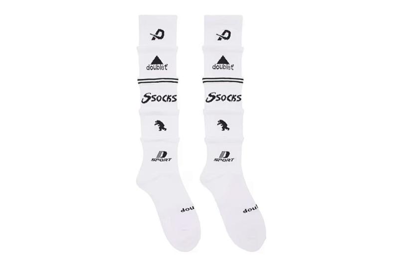 Doublet Crew Socks - Black/White