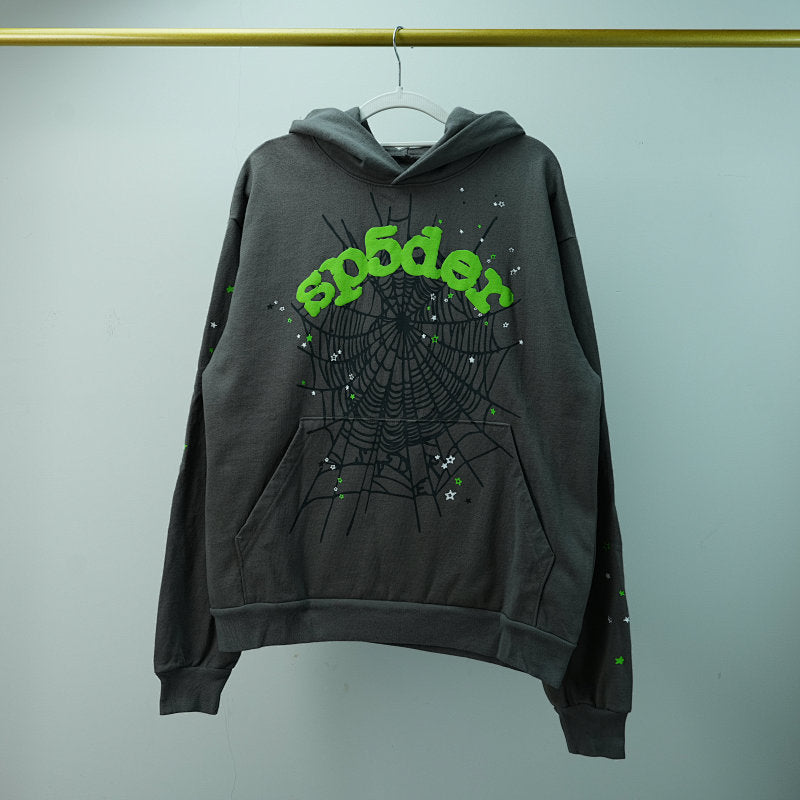 Sp5der Wait Web Hoodie Slate Grey