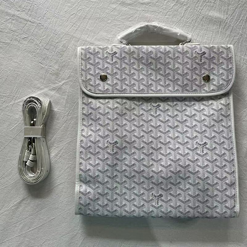Goyard Style Monogram Briefcase Handbag