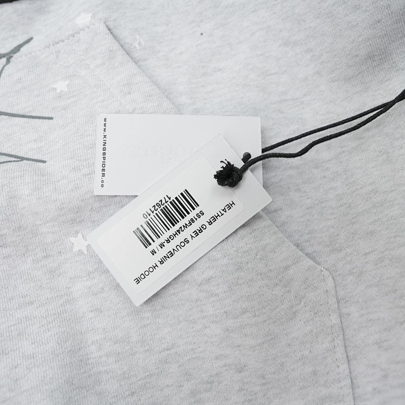 Sp5der Souvenir Hoodie Heather Grey