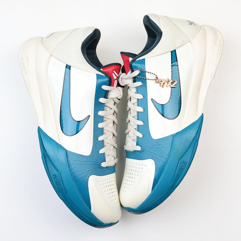 Nike Zoom Kobe 5 - Big Stage Away White/Dark Teal-University Red