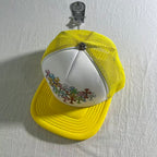 Floral Cross Print Mesh Trucker Cap