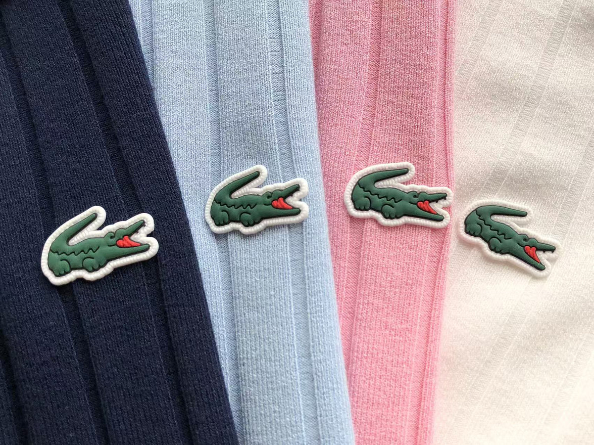 Lacoste Women's Ribbed Knit Polo Shirt