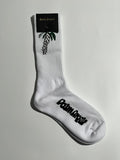 Palm Angels Crew Socks - White/Black/Green