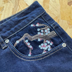Derschutze Blossom Selvedge - Indigo