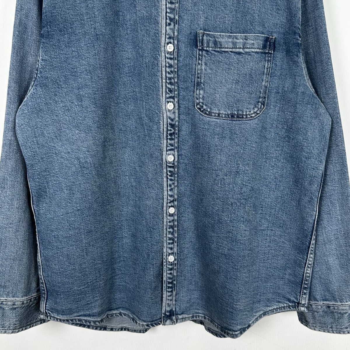 Supreme Gothic Logo Denim Button-Up Shirt