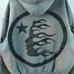 Hellstar Future Flame Hoodie Grey