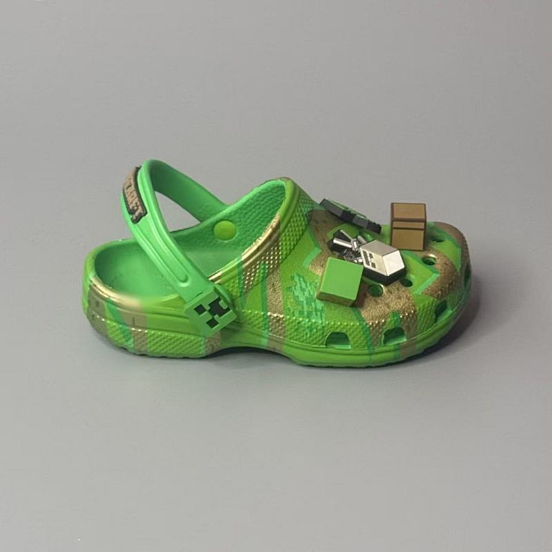 Minecraft Themed Clog Sandals with Character Jibbitz Charms