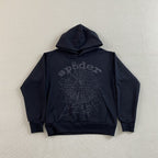 Sp5der Phantom Web Hoodie Black