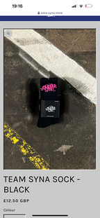 Black Crew Socks with Pink Graffiti Logo
