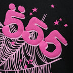 Sp5der Angel Number Hoodie Black