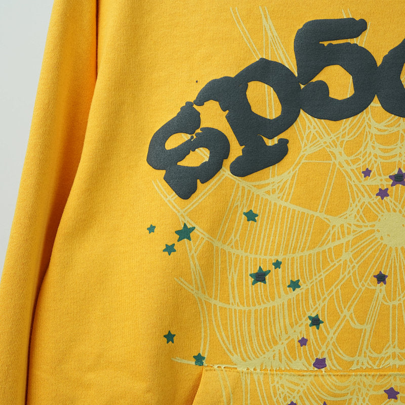 Sp5Der Logo Hoodie Yellow