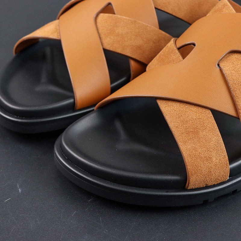 Hermes Izmir Sandal - Fauve/Camel