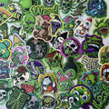 Horror Skull Zombie Cannabis Themed Sticker Pack