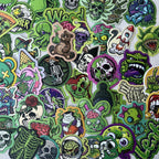 Horror Skull Zombie Cannabis Themed Sticker Pack