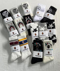 A Bathing Ape Crew Socks - Black/White/Gray/Cream