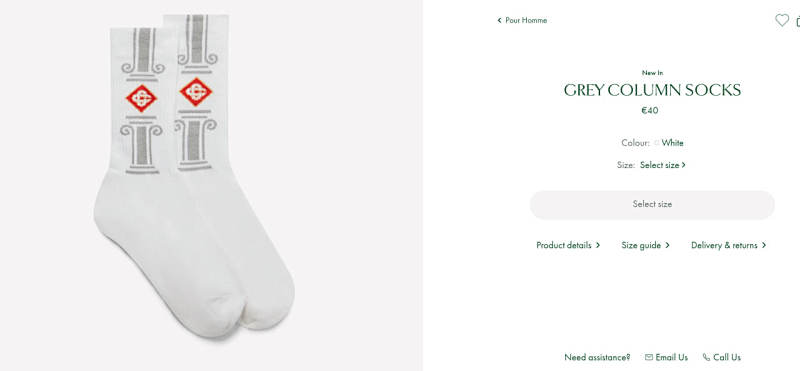 White Crew Socks with Column and Diamond Pattern