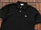 Lacoste Black Grey Slim-Fit Polo Shirt