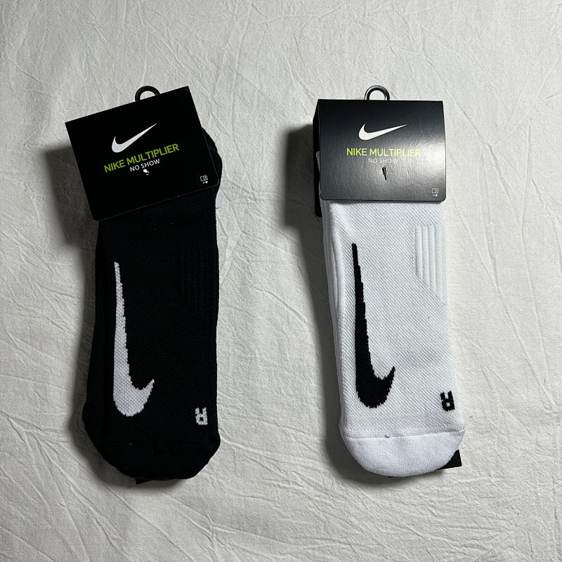 Nike Multiplier No Show Socks - Black/White