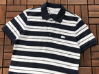 Lacoste Navy White Striped Polo Shirt