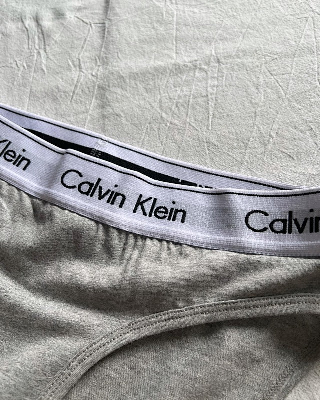 Calvin Klein Bralette Set - Gray/White