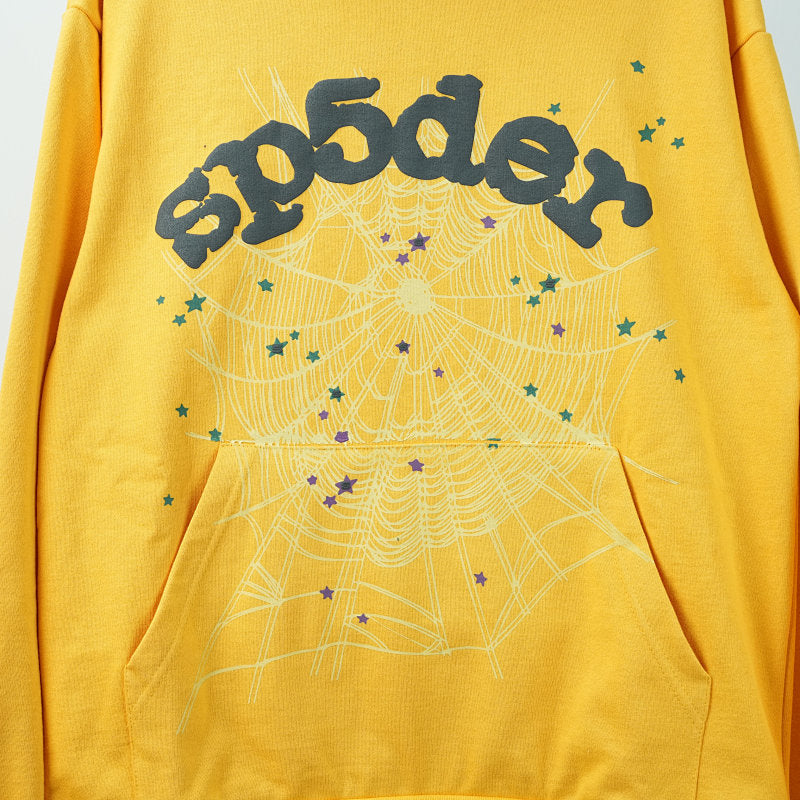 Sp5Der Logo Hoodie Yellow