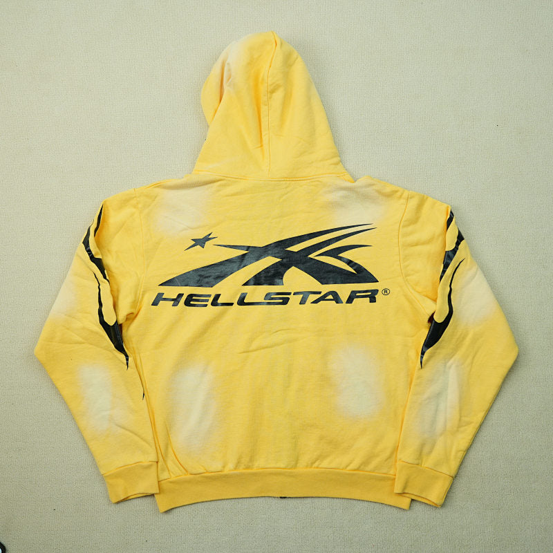 Hellstar Sports Zip-Up Sweatshirtyellow
