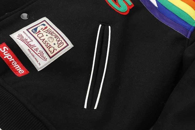 Supreme Basketball Graphic Varsity Jacket