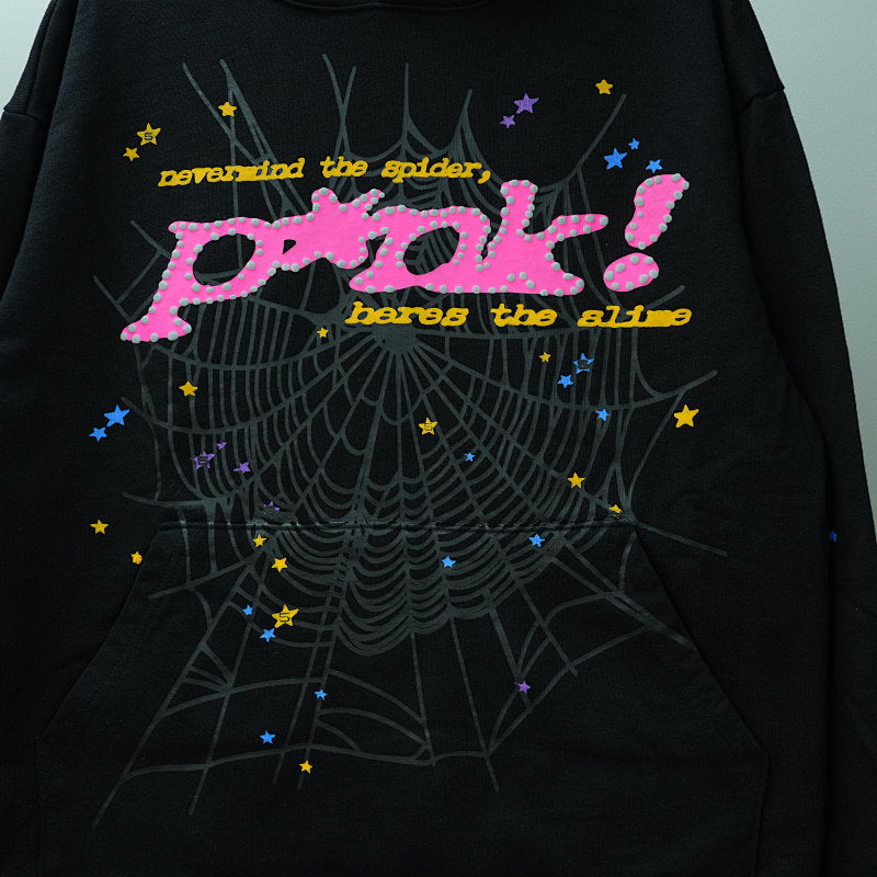 Sp5der P*NK Hoodie Black