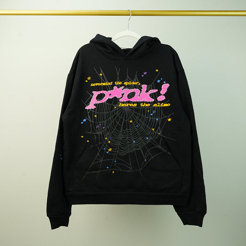 Sp5der P*NK Hoodie Black