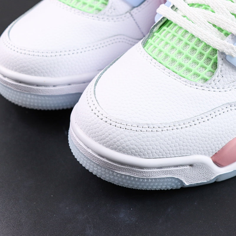 Air Jordan 4 Retro - Vivid Green/Pink