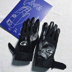 Nike Leather Gloves - Black/White/Blue