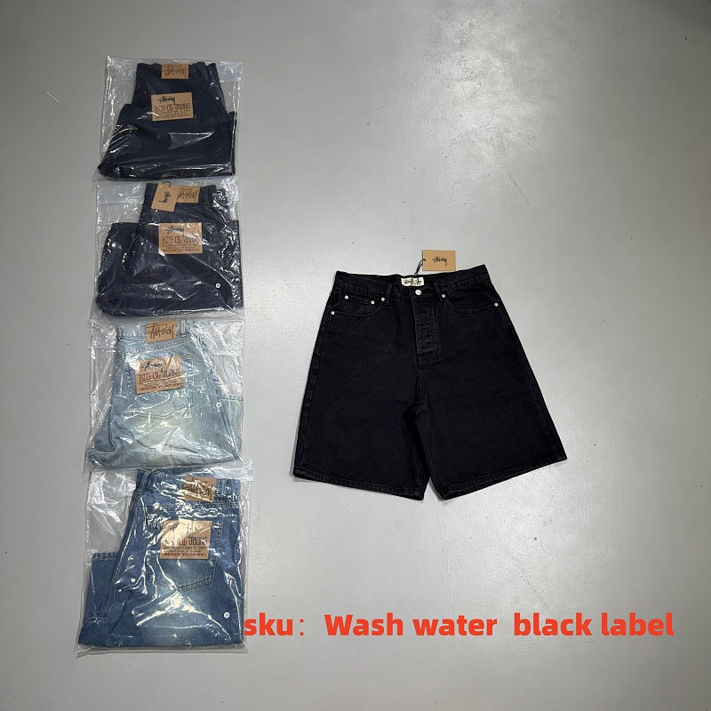 Stussy Denim Shorts - Wash Water Black Label