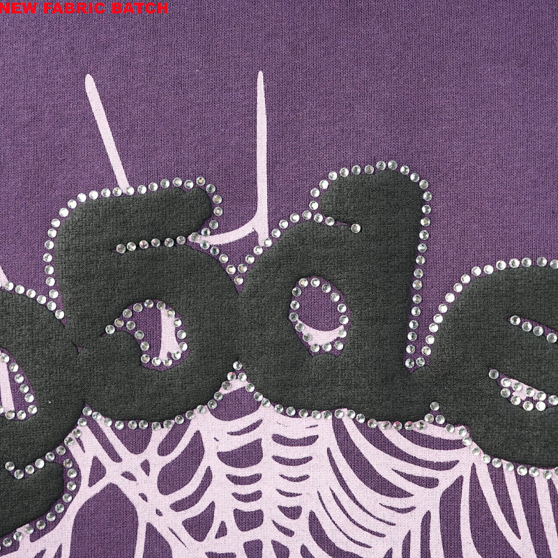 Sp5Der Web Hoodie Purple