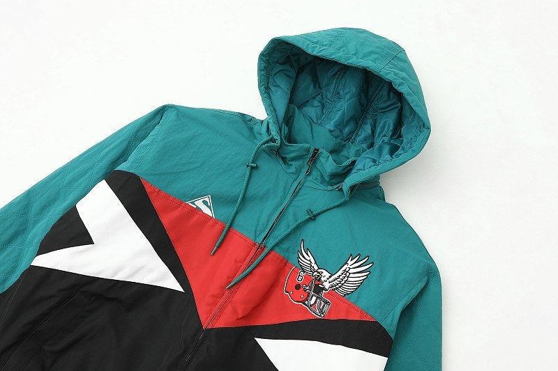 Supreme Football Graphic Colorblock Hooded Windbreaker