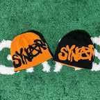 Black and Orange Beanie Hat and Socks Set
