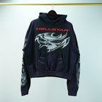 Hellstar Airbrushed Skull Hoodie Black