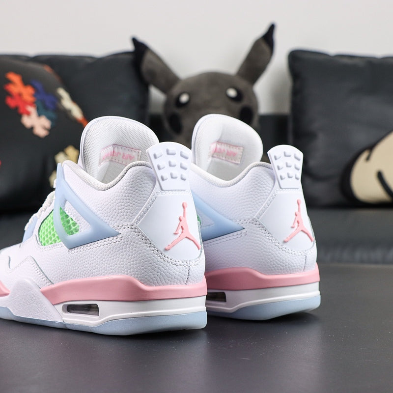 Air Jordan 4 Retro - Vivid Green/Pink
