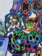 Neon Glow Aesthetic Sticker Pack Collection