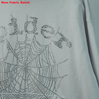 Sp5Der Rhinestone Logo Hoodie White